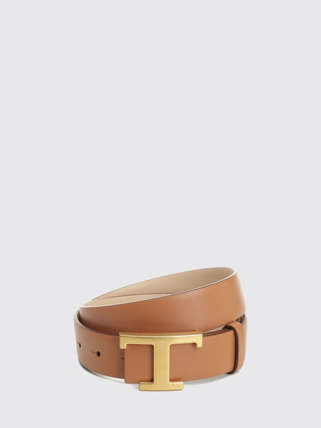 Tod's T Timeless Reversible Smooth Calfskin Belt with Monogram Buckle