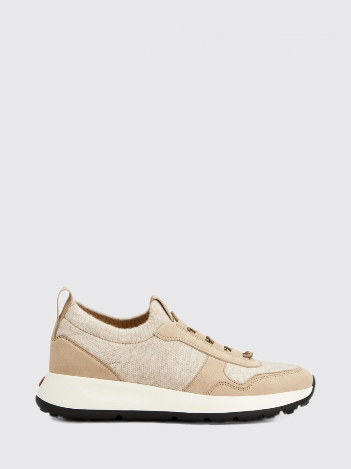 Tod's Wool Blend and Suede Slip-On Sneakers with Notched Sole