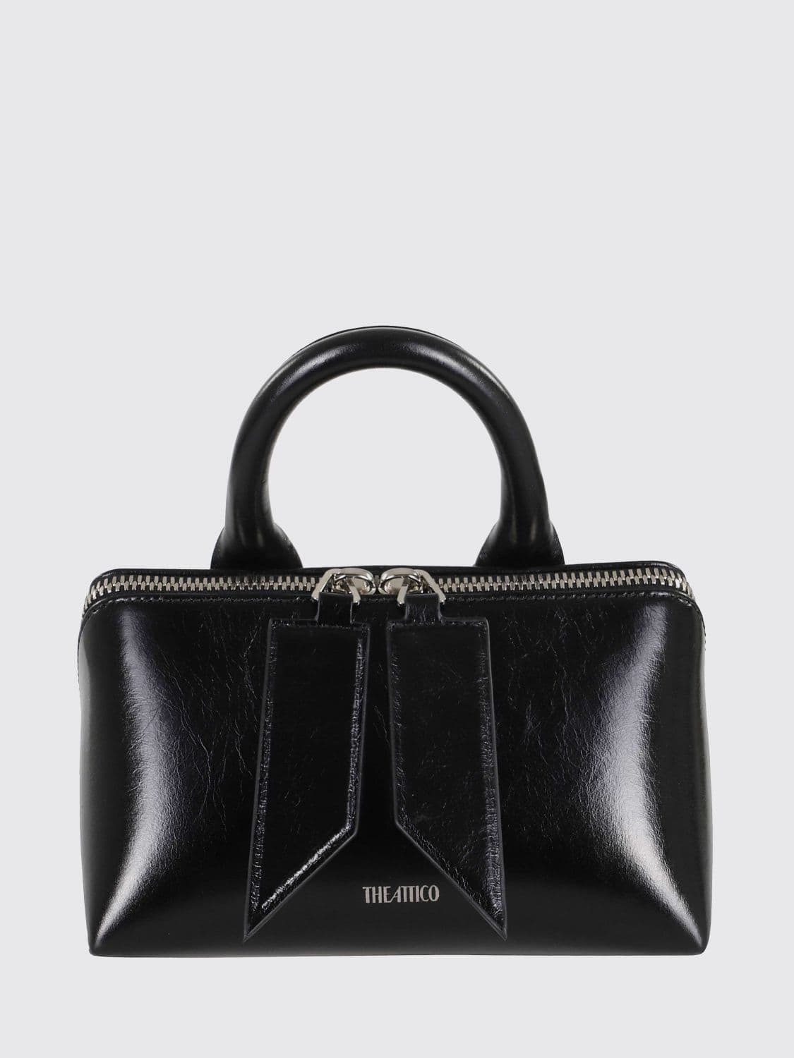 The Attico Friday Mini Handbag in Smooth Calfskin with Lettering Logo · OS