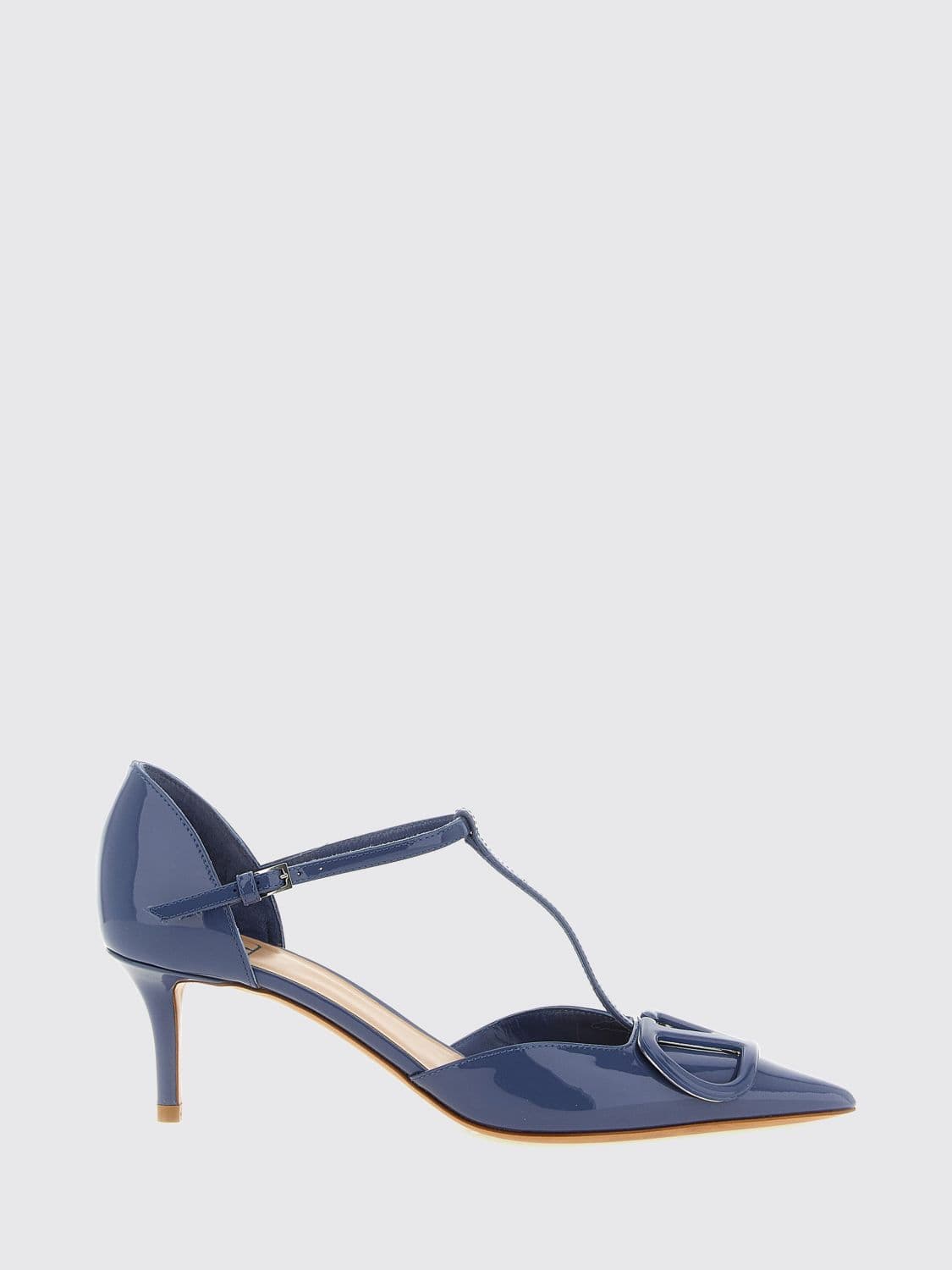 Valentino Garavani VLogo Signature T-Strap Pumps in Patent Leather