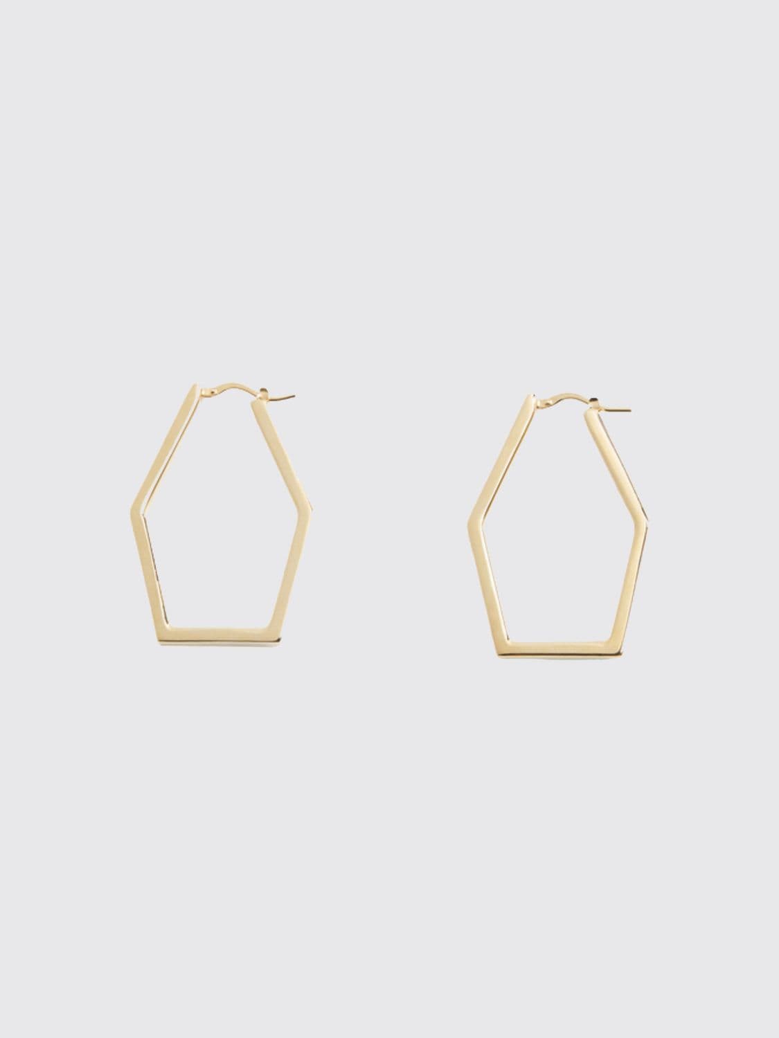 La Doublej Pendant Earrings in Silver-Finish Brass