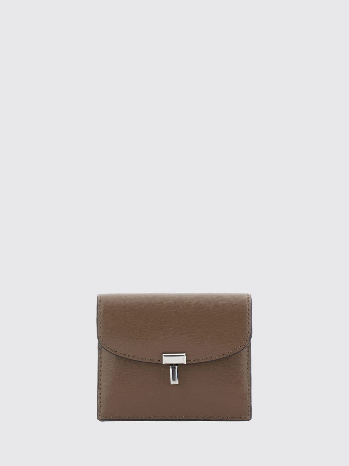 Toteme T-Lock Card Holder in Leather with Flap Closure