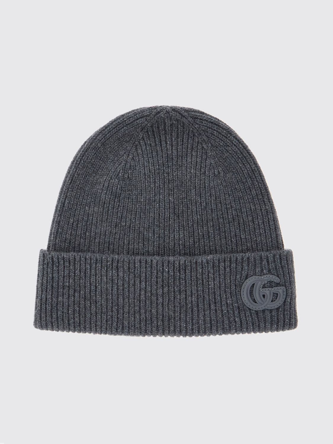 Gucci GG Monogram Ribbed Pure Cashmere Beanie Hat