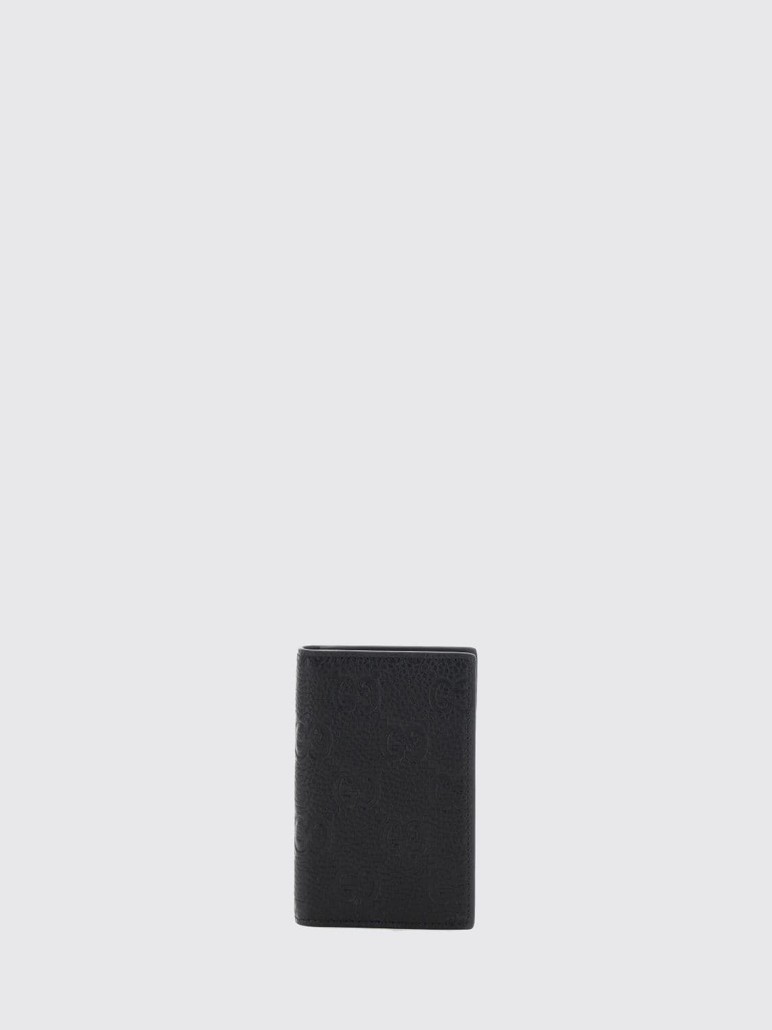 Gucci GG Monogram Bifold Card Holder in Grained Calf Leather · OS