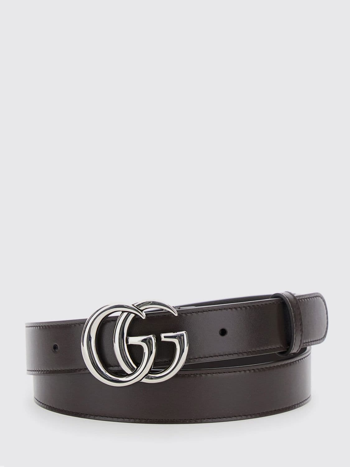 Gucci Leather Belt with GG Monogram Buckle