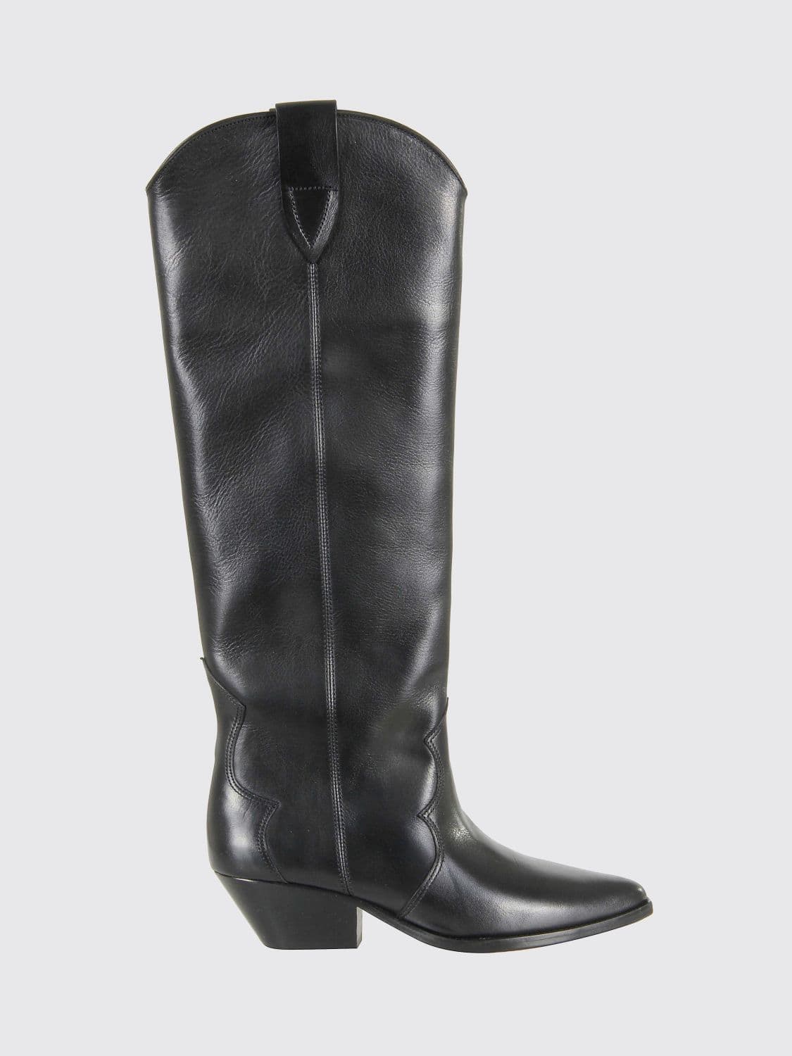 Isabel Marant Knee-High Smooth Calfskin Leather Western Boots