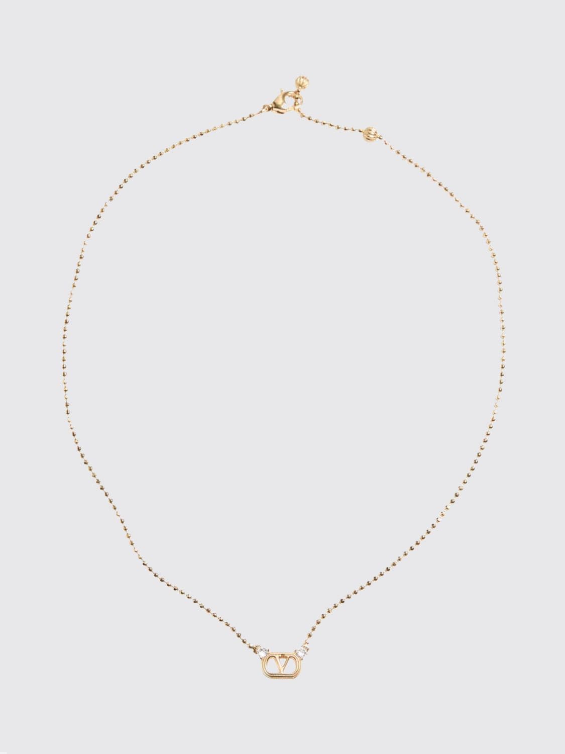 Valentino Garavani VLogo Signature Pendant Brass Necklace · OS