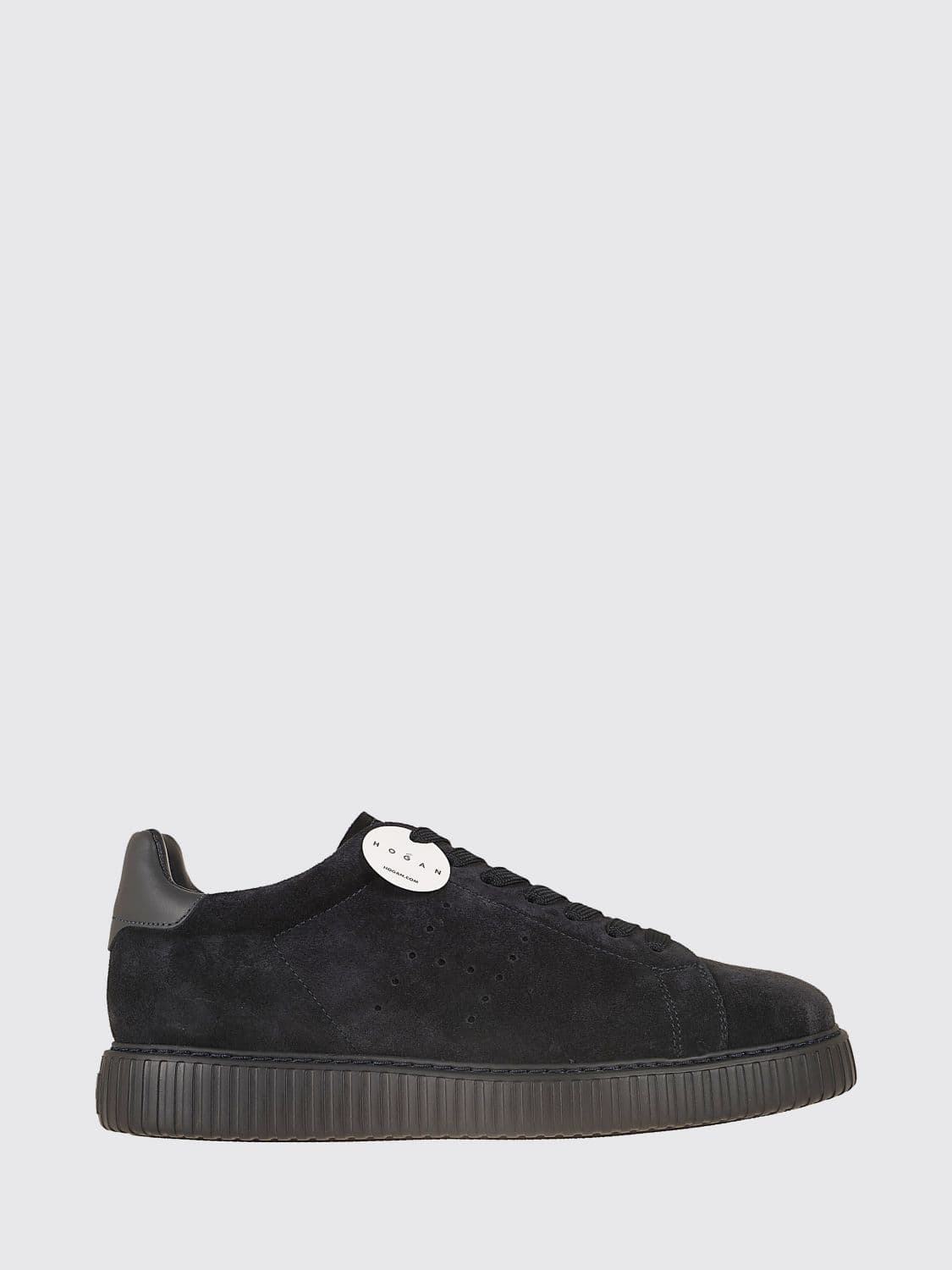 Hogan H-Stripes Suede Sneakers with Perforated H Logo