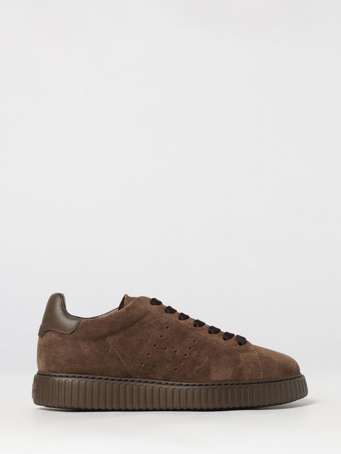 Hogan H-Stripes Suede Sneakers with Perforated H Logo