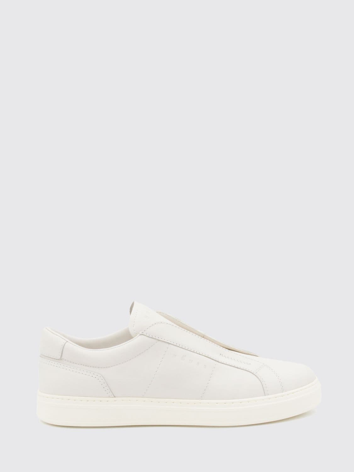 Hogan H-TV Smooth Leather Slip-On Sneakers with Embossed Logo