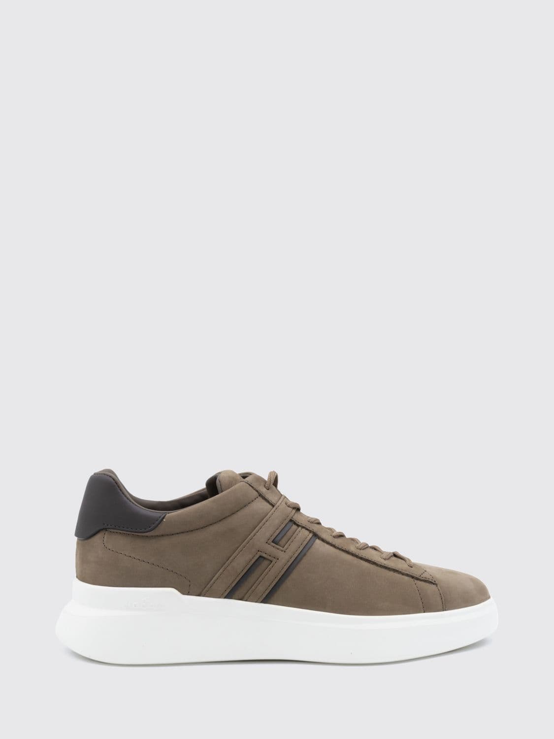 Hogan H580 Low-Top Sneakers in Suede with H Logo and Platform Sole
