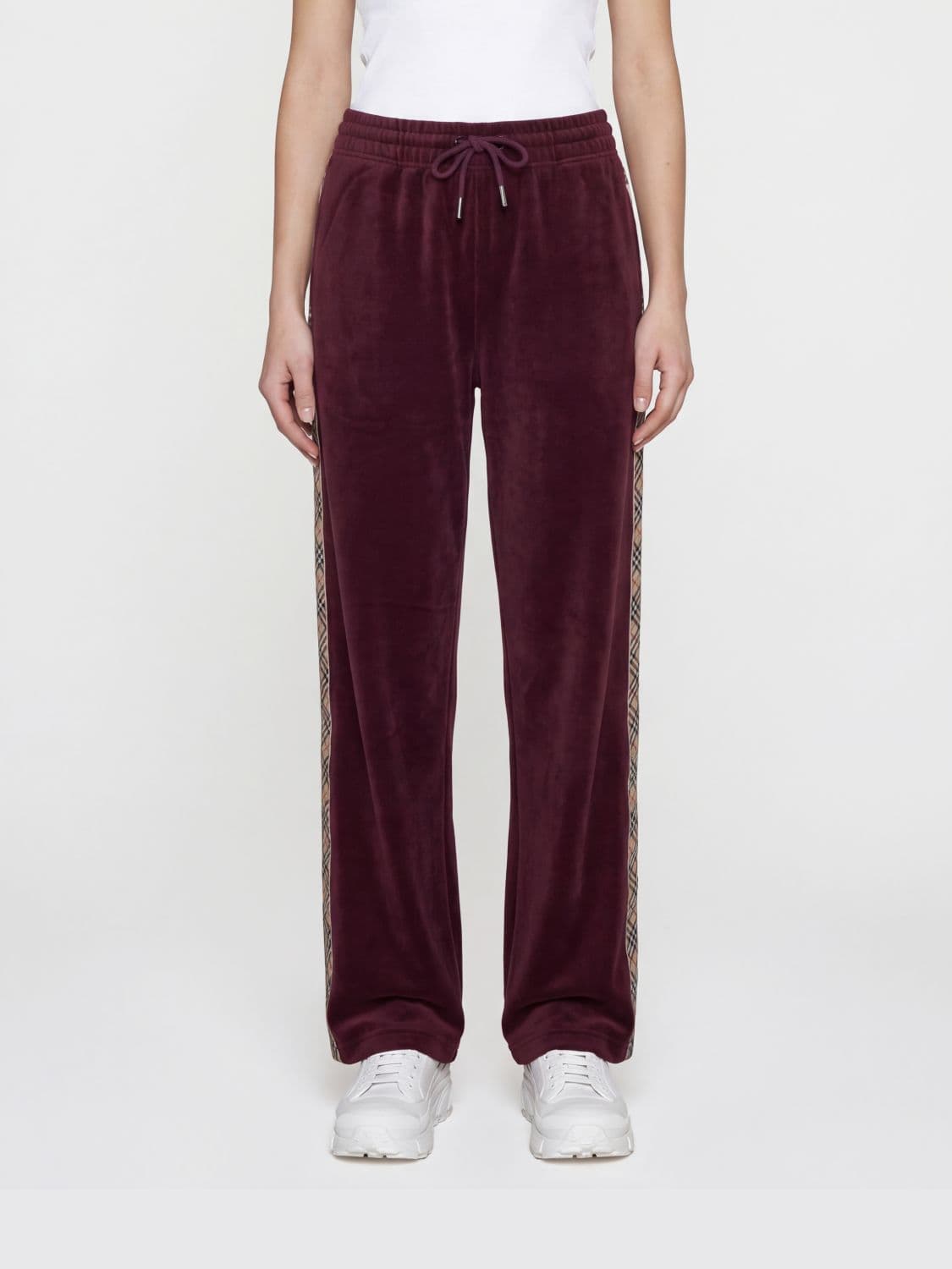 Burberry High-Waisted Straight-Leg Cotton Jogging Trousers