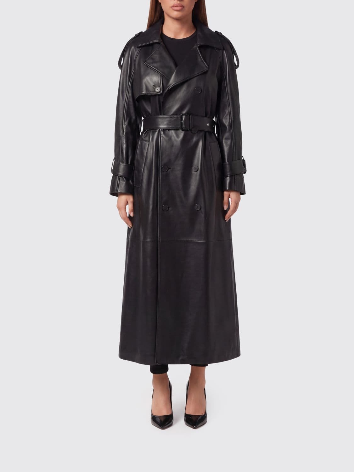Philipp Plein Trench Coat Woman color Black