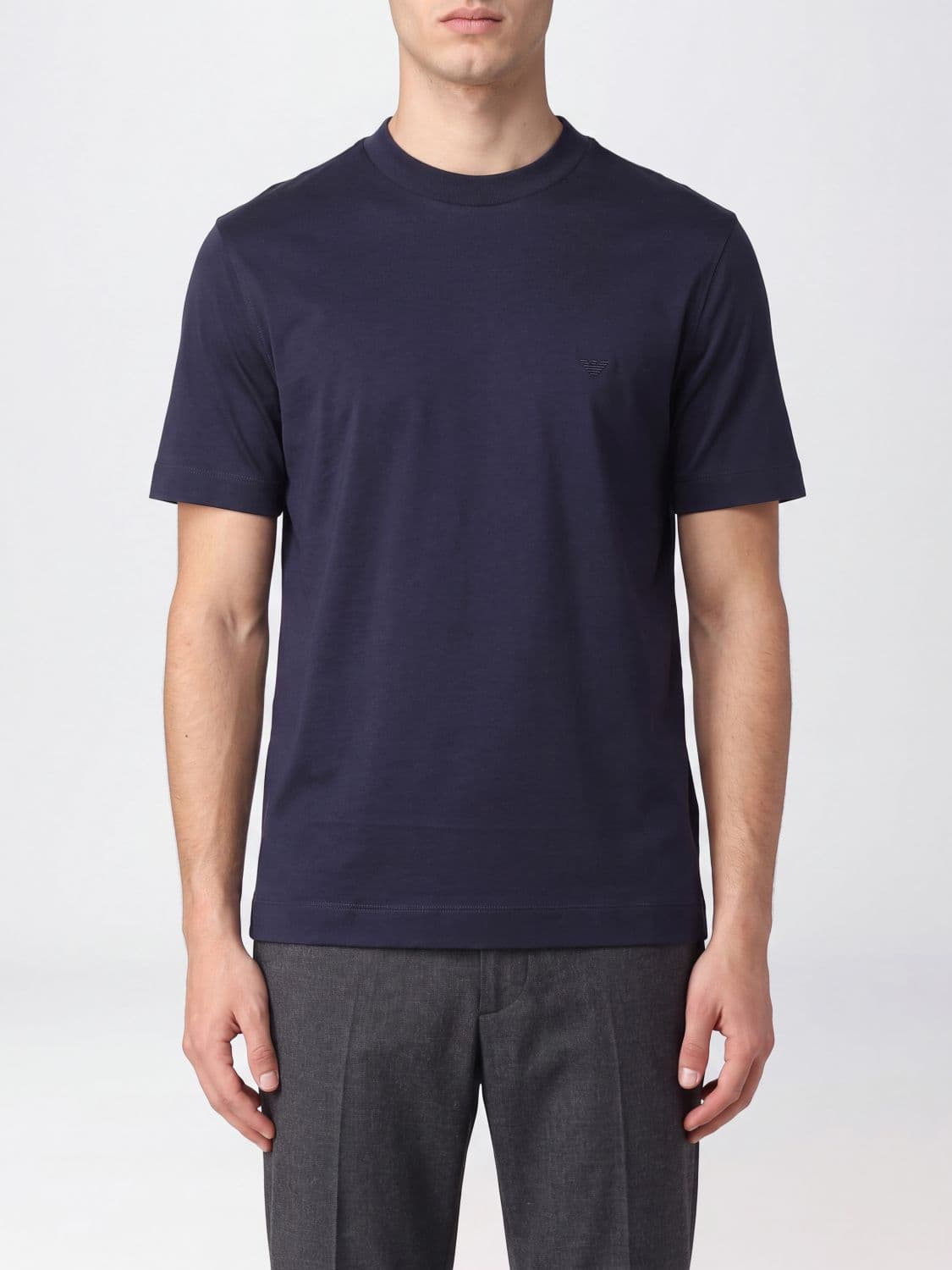 Emporio Armani Basic Short-Sleeved Crewneck T-shirt in Pure Cotton