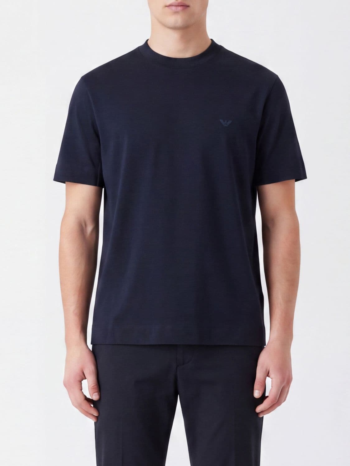 Emporio Armani Basic Short-Sleeved Crewneck T-shirt in Pure Cotton