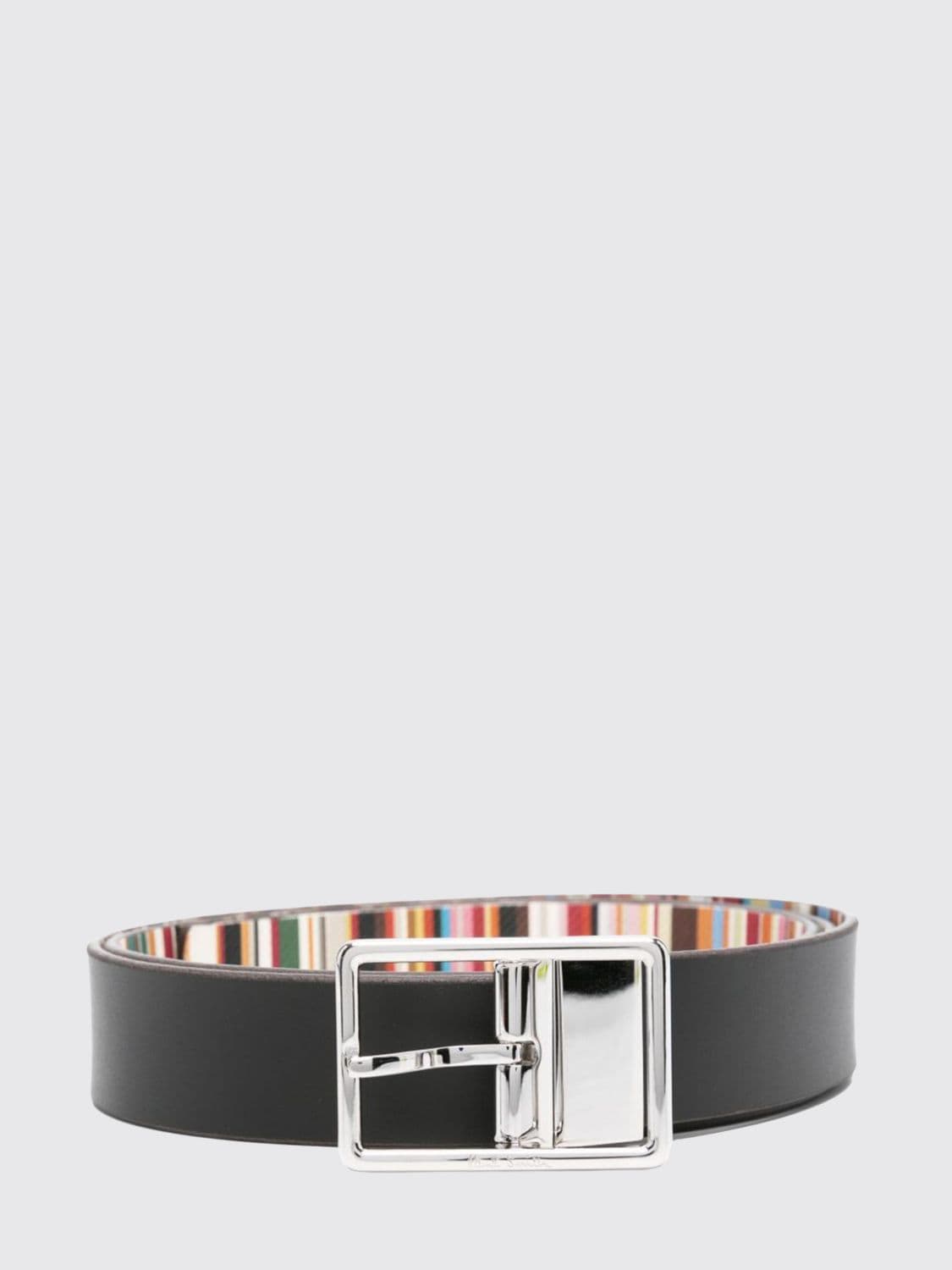 Paul Smith Reversible Smooth Calfskin Belt with Engraved Logo