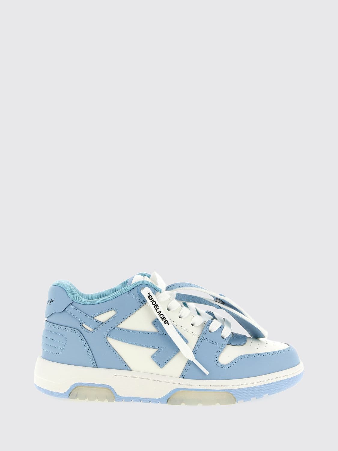 Off-White Out Of Office Bicolor Leather Sneakers with Applied Logo