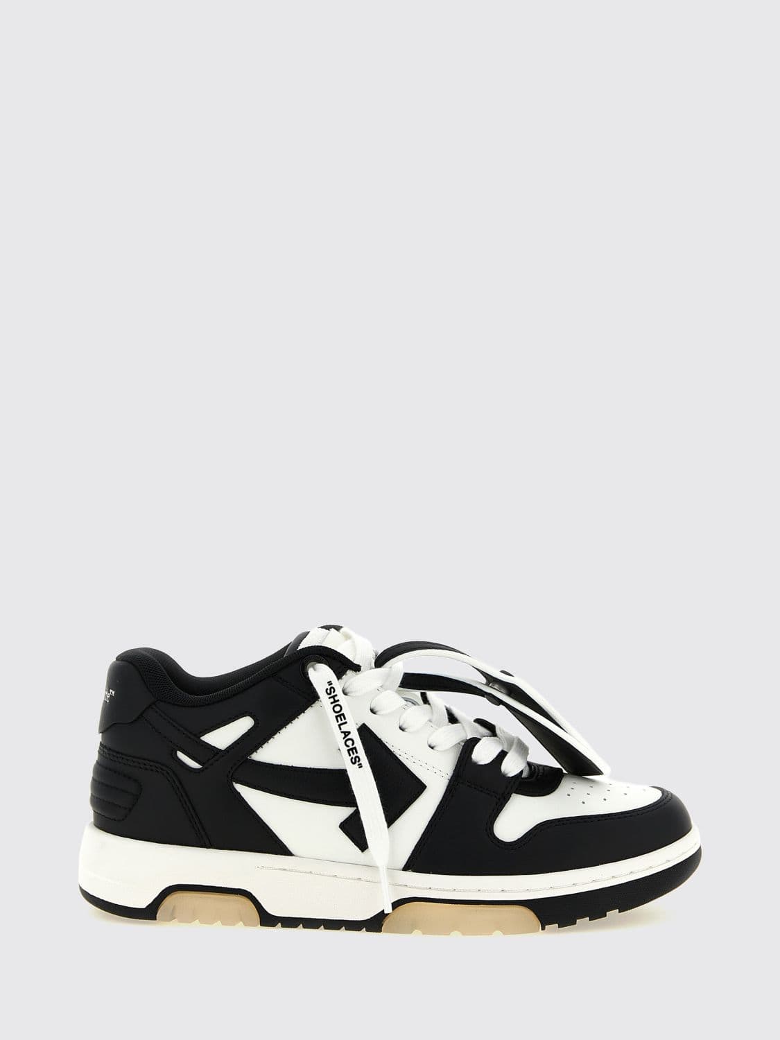 Off-White Out Of Office Bicolor Leather Sneakers with Applied Logo