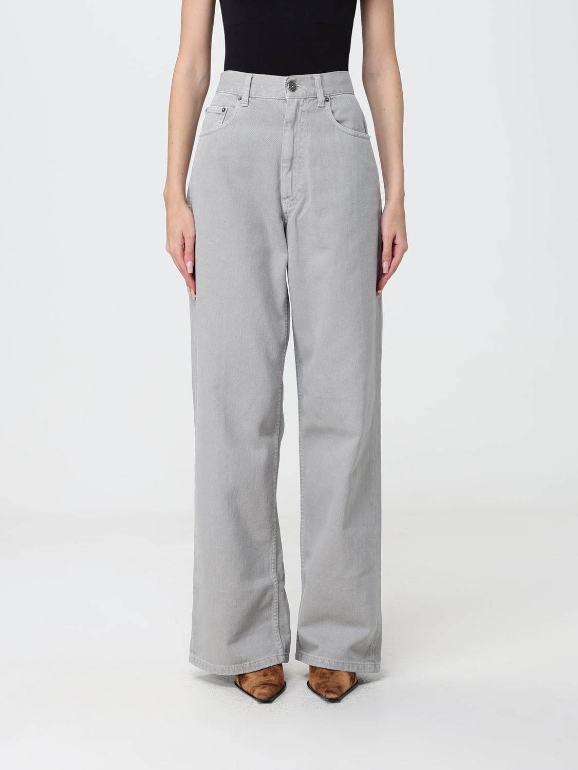 Phoebe Philo High-Waisted Wide-Leg Palazzo Jeans in Cotton Denim