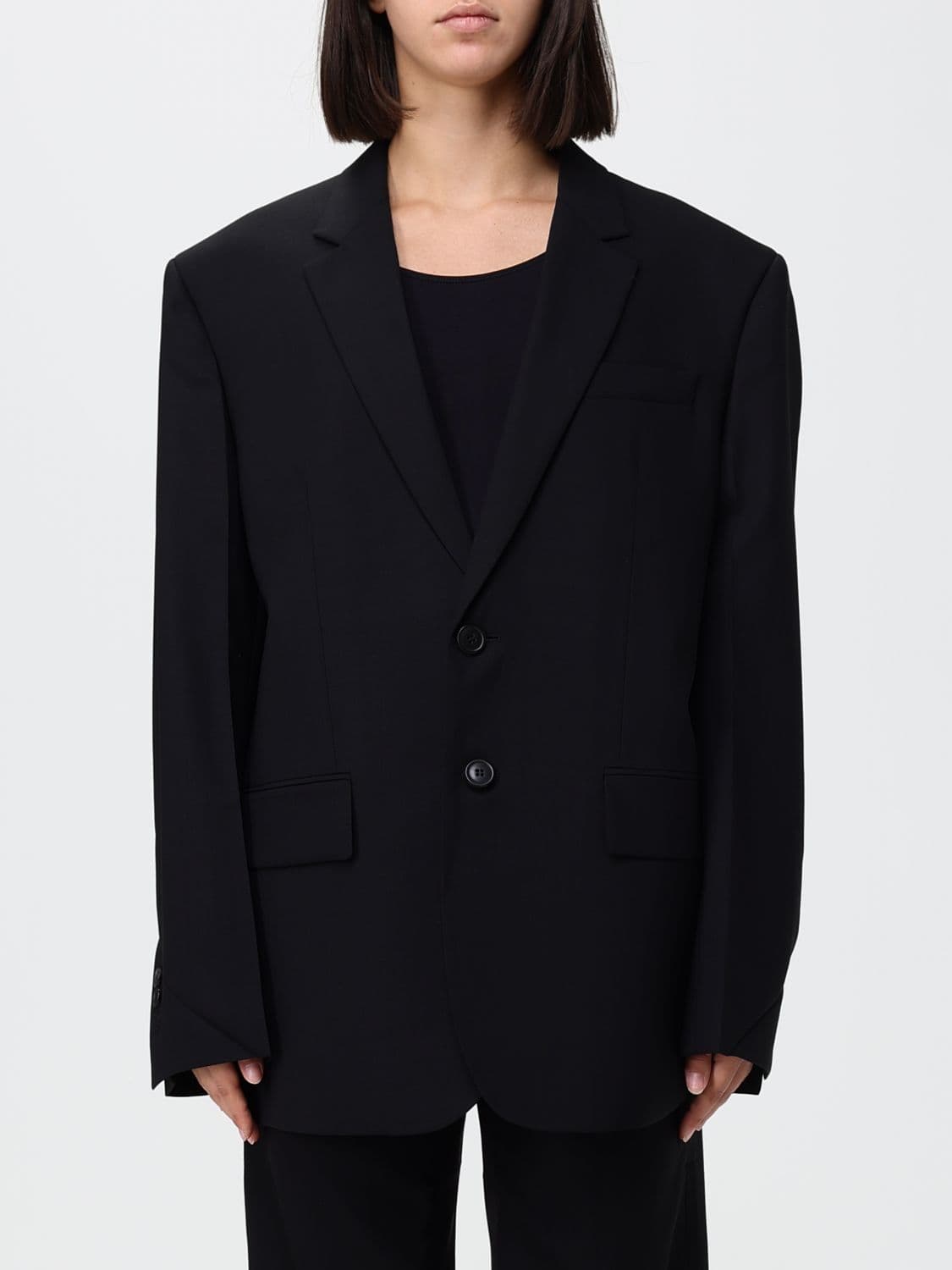 Phoebe Philo Oversized Single-Breasted Blazer in Pure Wool with One-Button Closure