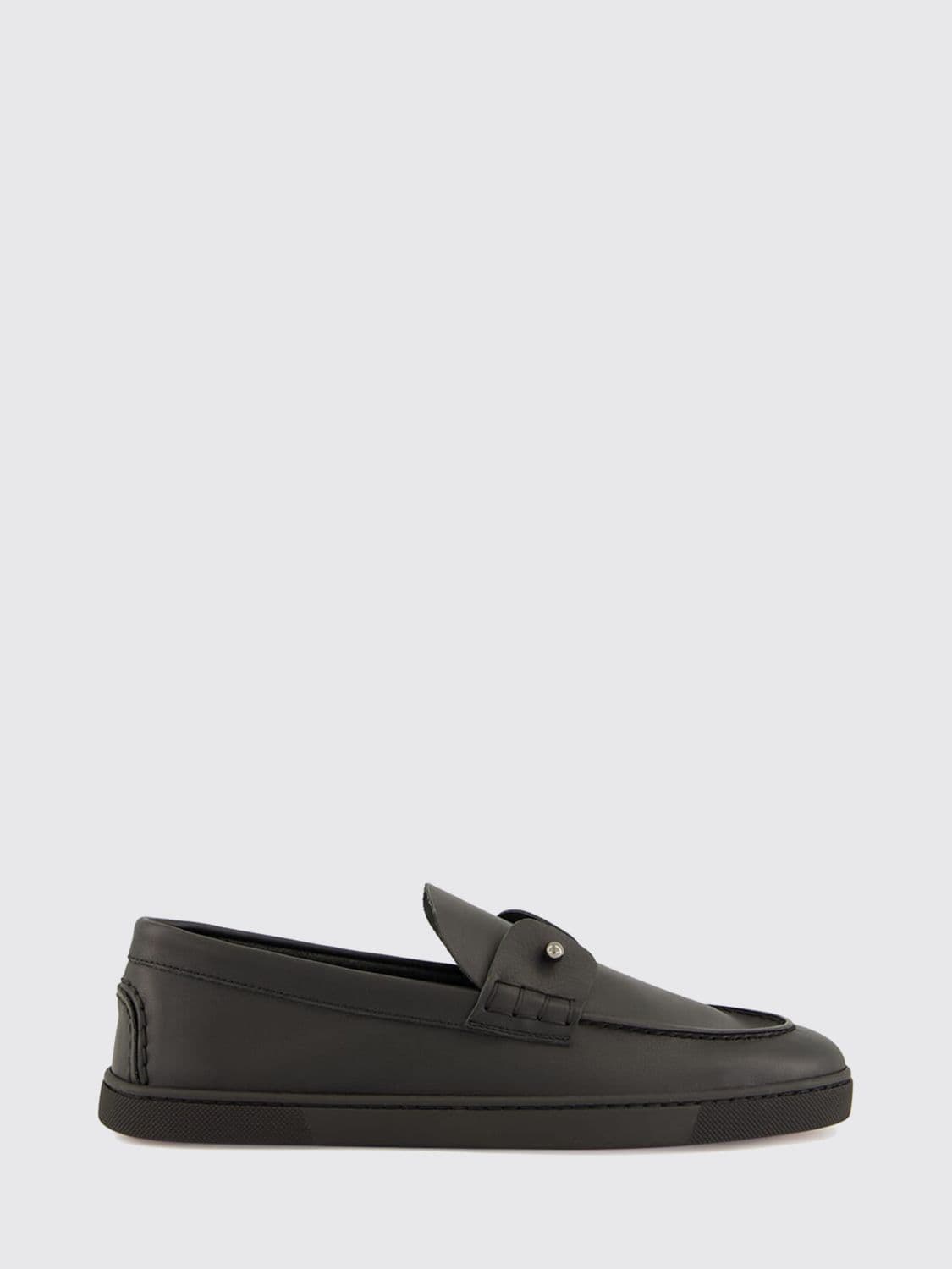 Christian Louboutin Chambeliboat Calf Leather Loafers with Piercing Embellishments