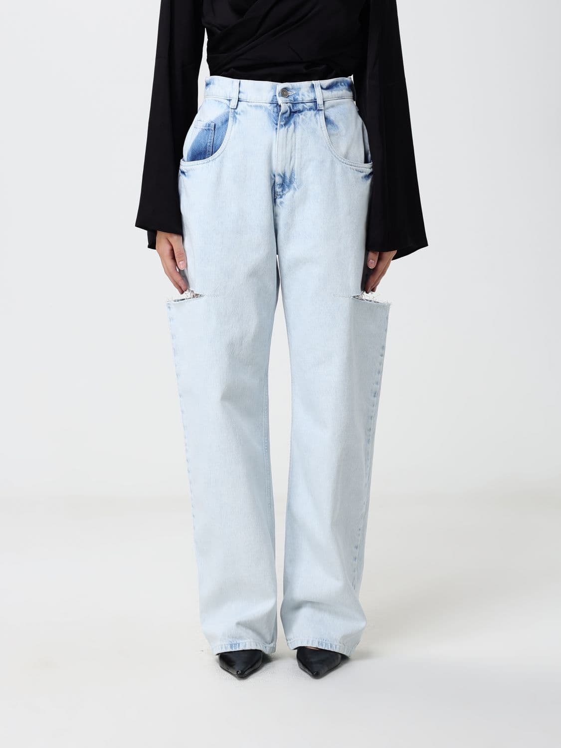 Maison Margiela High-Waisted Wide Leg Denim Jeans