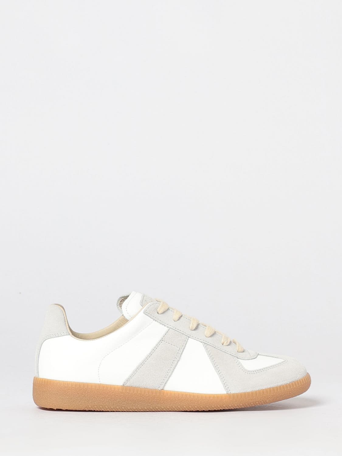 Maison Margiela Replica Bicolor Leather and Suede Low-Top Sneakers