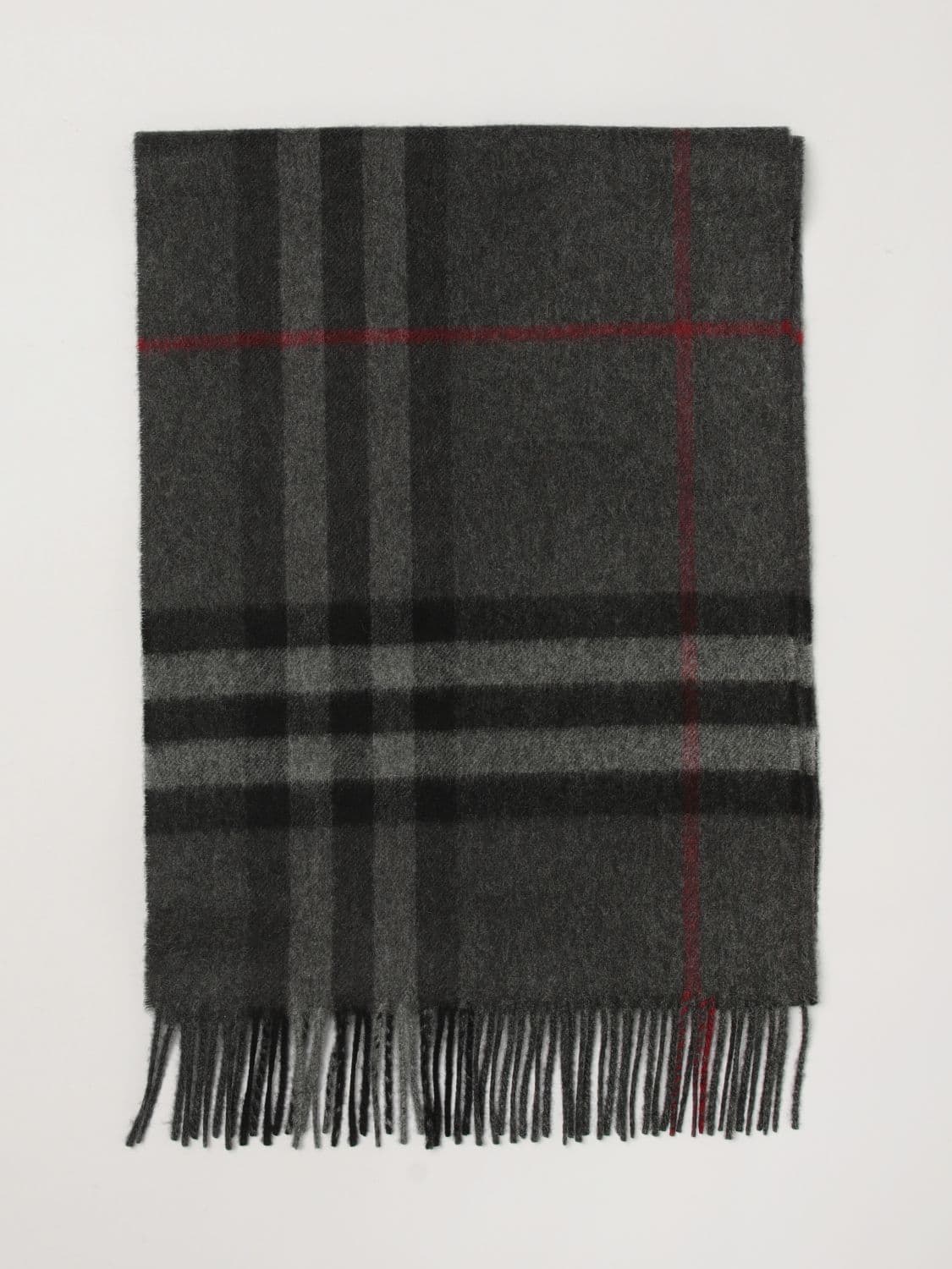 Burberry Vintage Check Cashmere Scarf with Fringed Edges