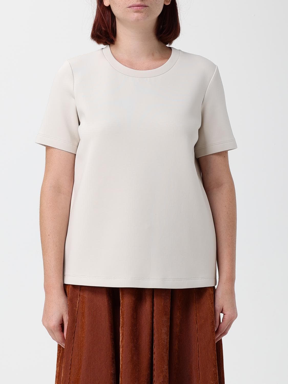's Max Mara Nancy T-Shirt in Scuba Jersey with Crew Neck