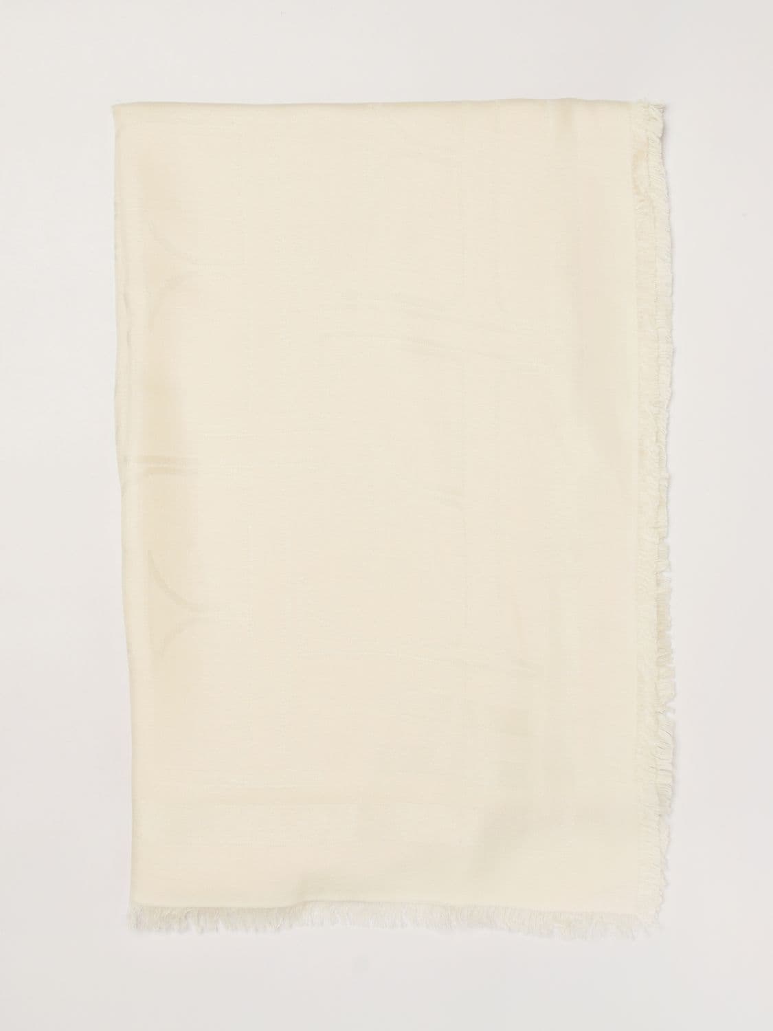 Elisabetta Franchi Modal and Viscose Scarf with Jacquard Logo and Fringed Edges · OS