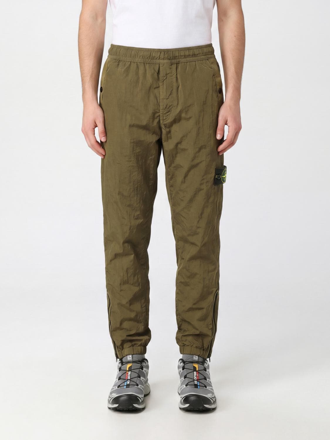 Stone Island Econyl Nylon Jogging Trousers with Compass Logo Patch