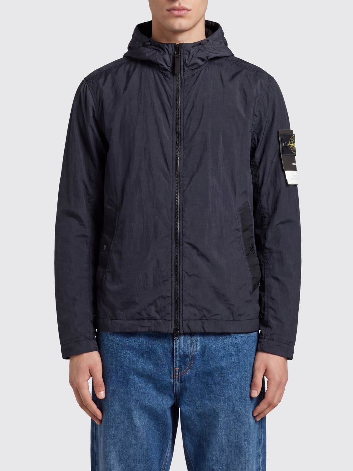 Stone Island Crinkle Reps NY Recycled Nylon Hooded Jacket