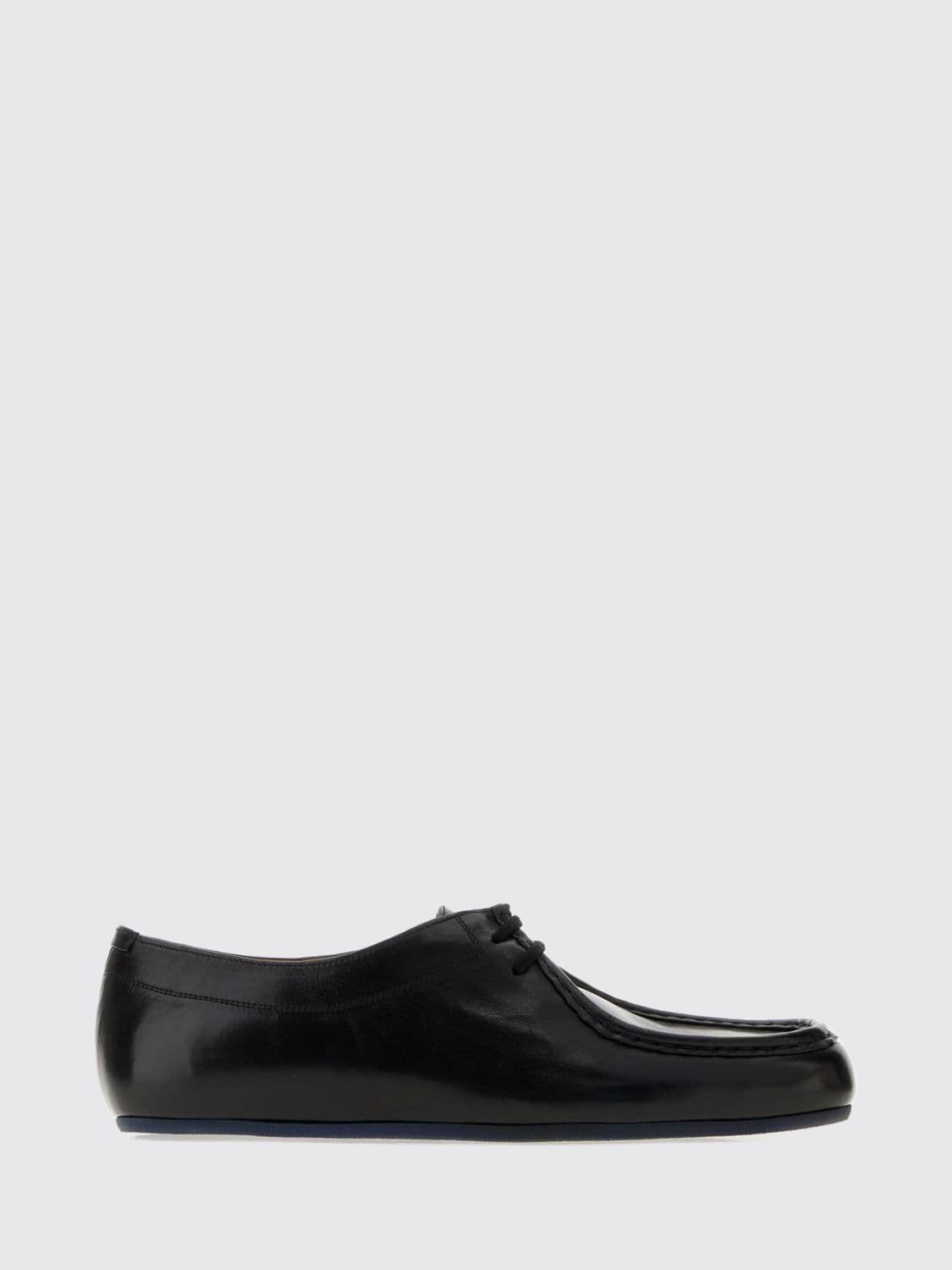 Jil Sander Hood Calf Leather Derby Shoes with Rubber Sole
