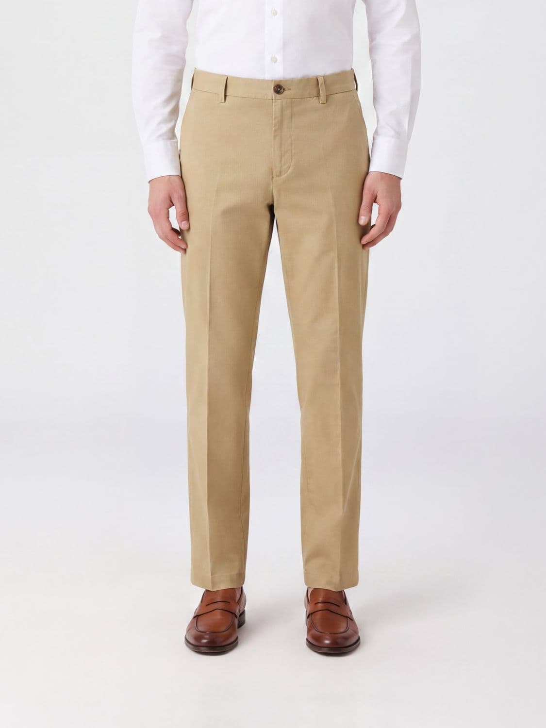 A.p.c. A. P.C. Dylan Straight Fit Cotton Chino Trousers with Mid-Rise Waist