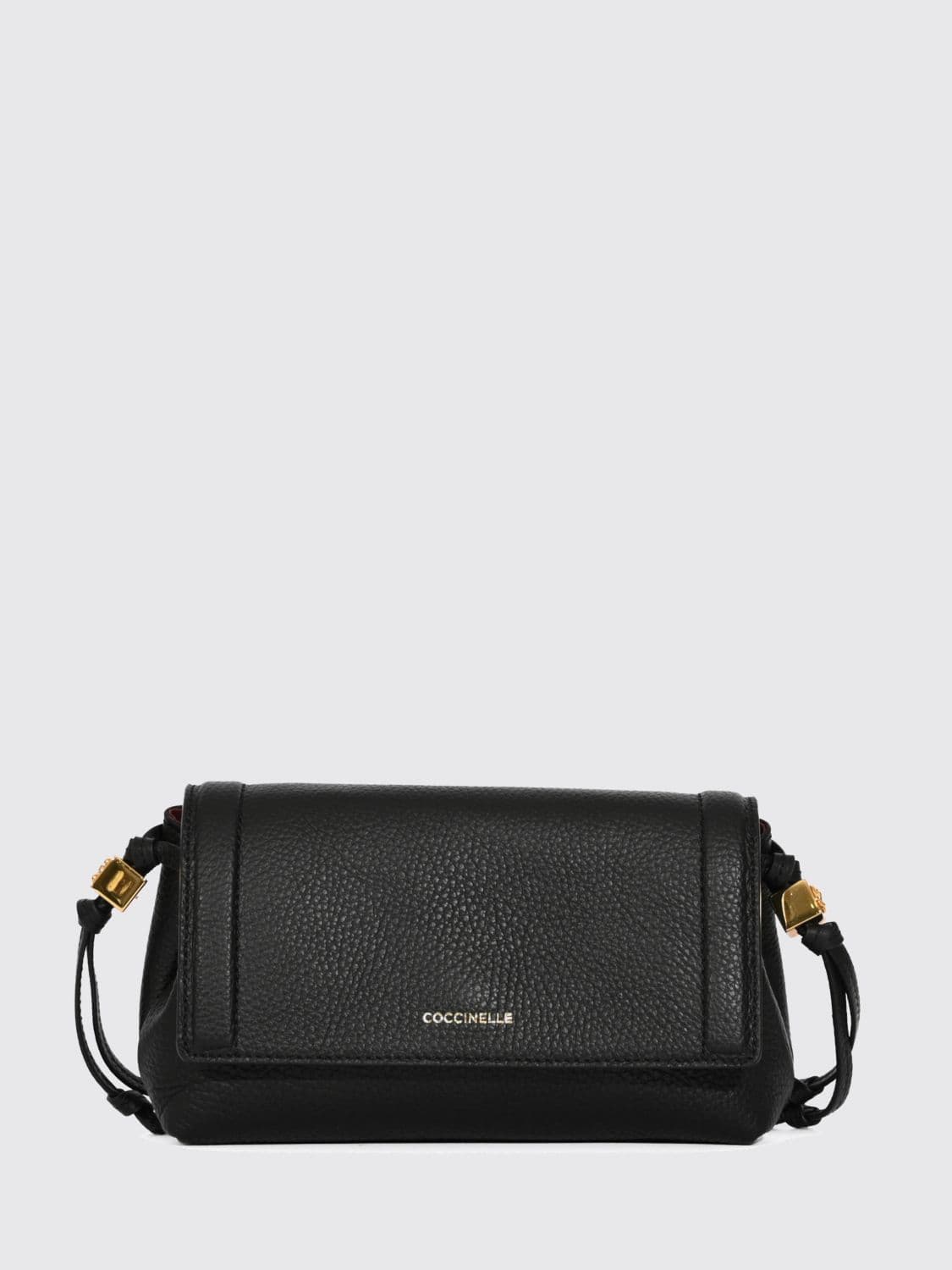 Coccinelle Thess Mini Crossbody Bag in Black Pebbled Leather · OS
