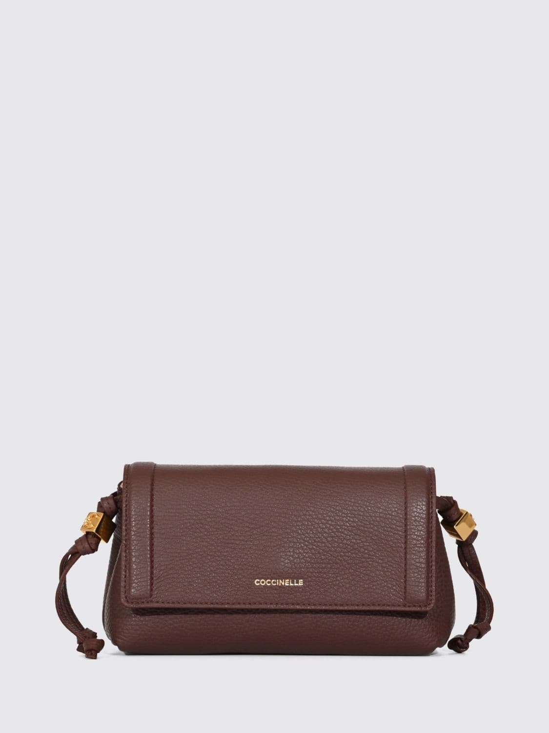 Coccinelle Thess Mini Crossbody Bag in Black Pebbled Leather