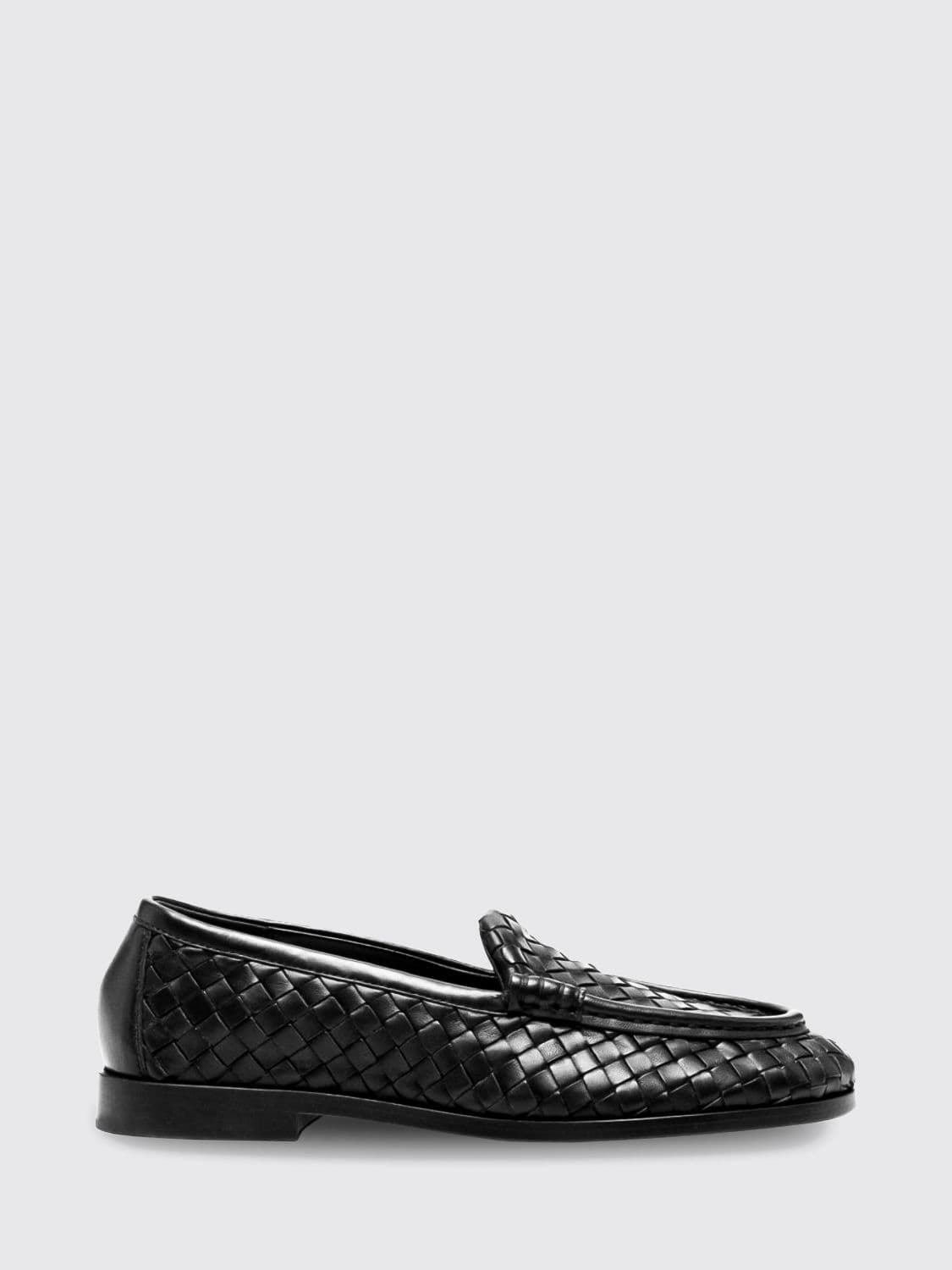 Bottega Veneta Silenzio Intrecciato Lambskin Loafers