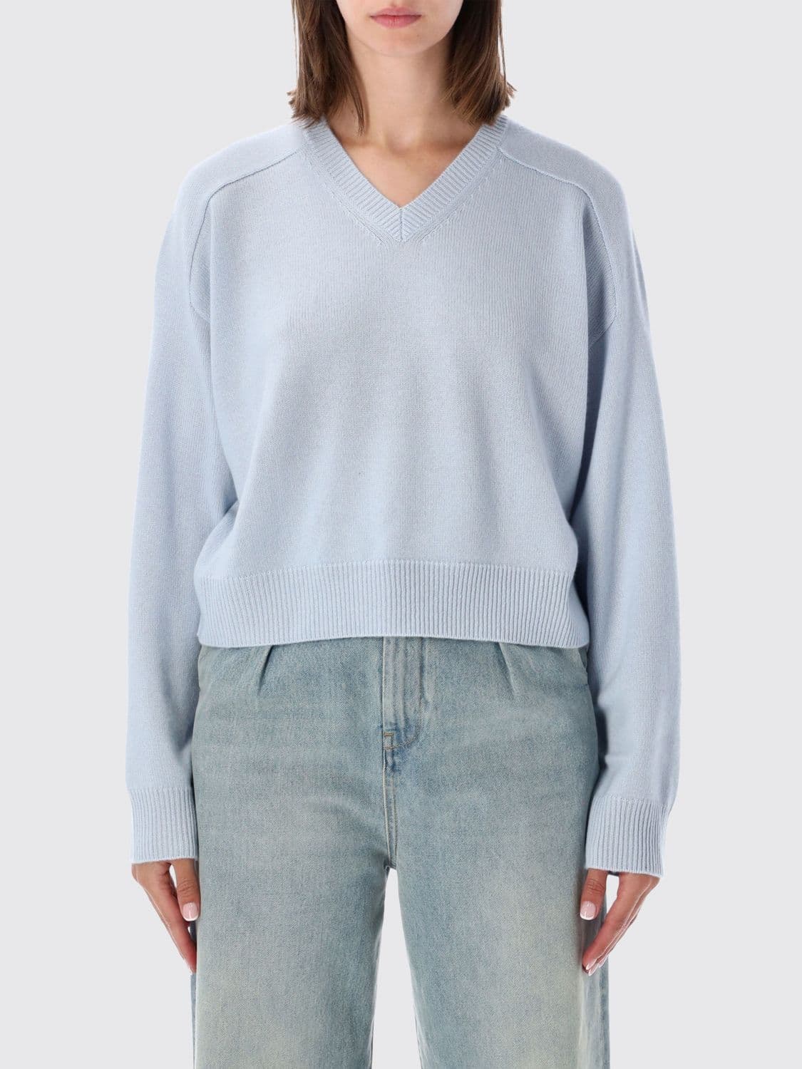 Loulou De Saison Relaxed Fit V-Neck Jumper in Pure Cashmere