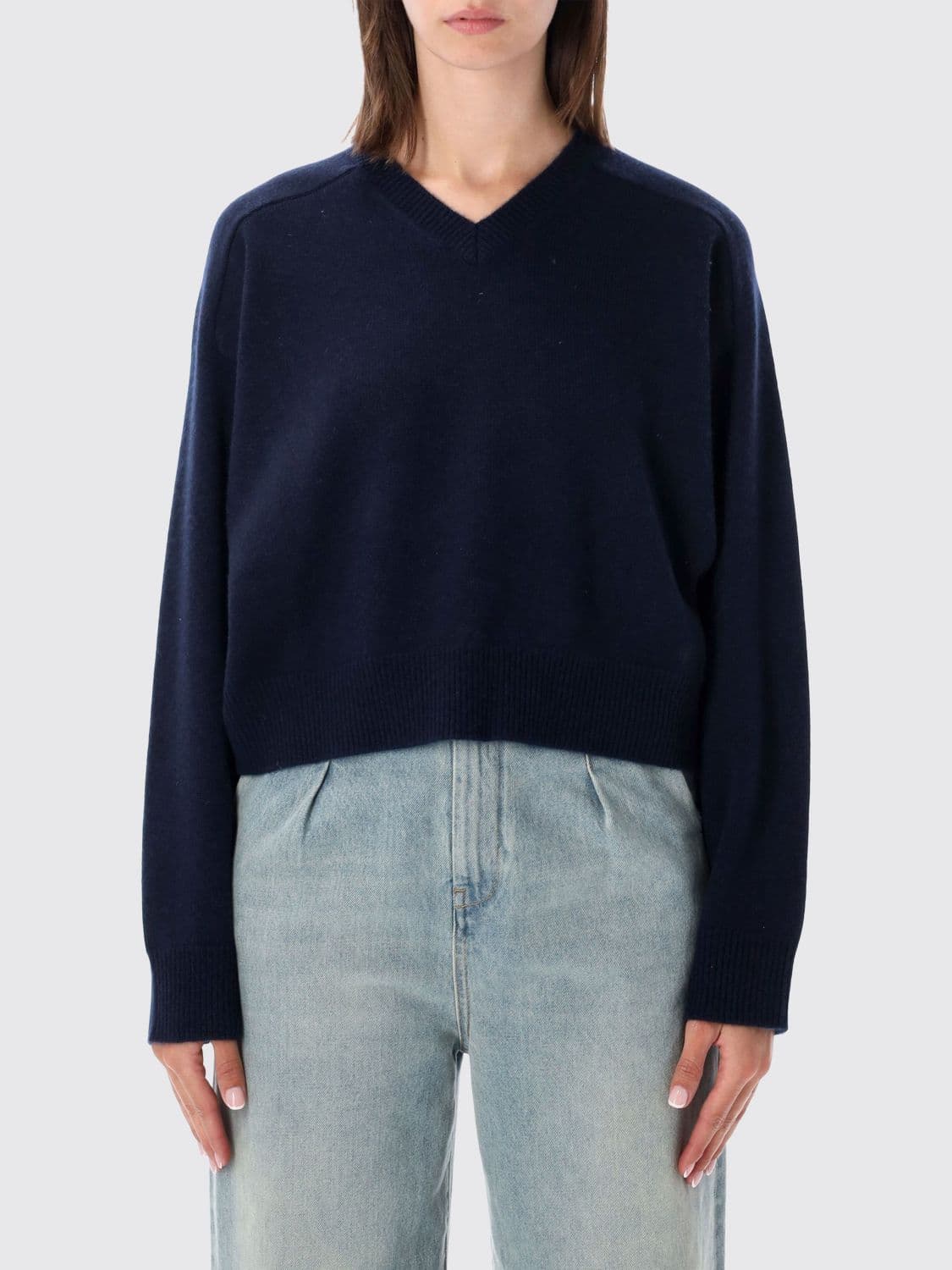 Loulou De Saison Relaxed Fit V-Neck Jumper in Pure Cashmere