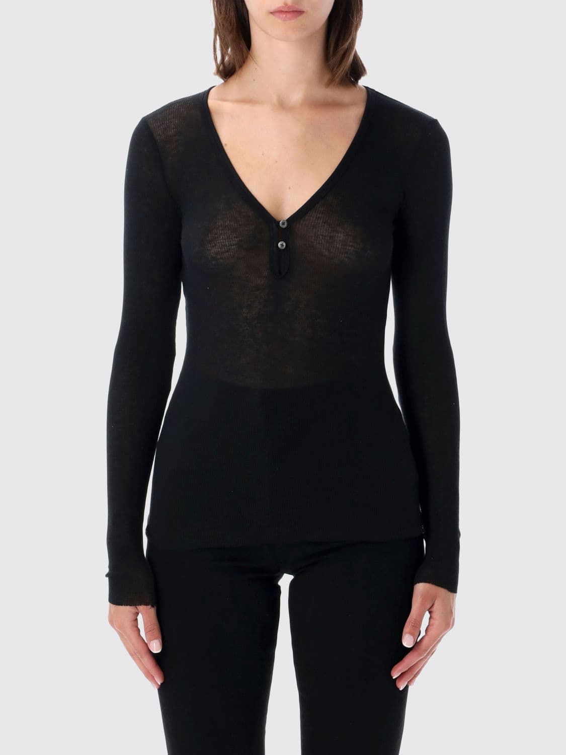 James Perse Slim Fit V-Neck Cardigan in Cotton and Cashmere