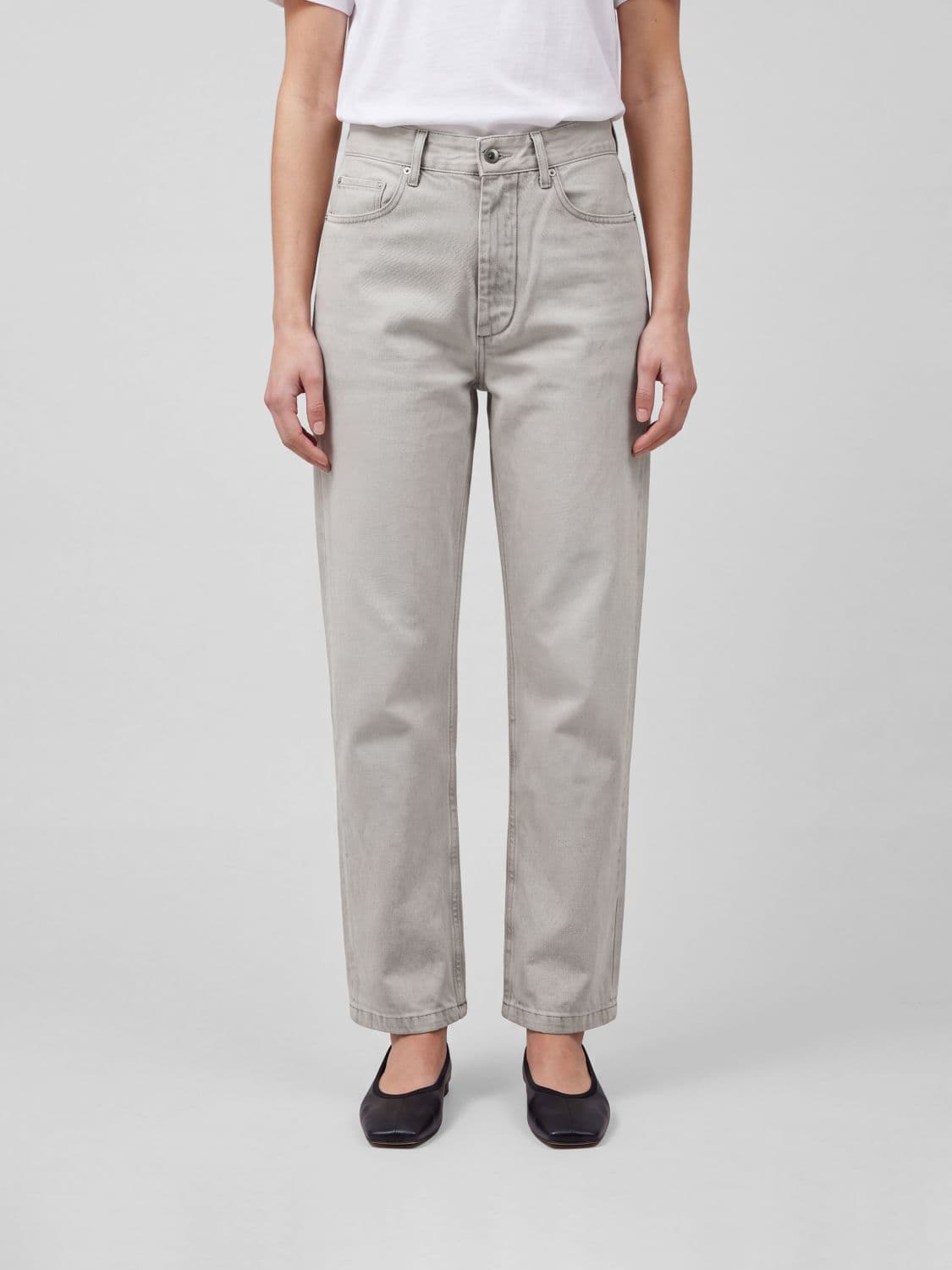 Studio Nicholson Barra High-Waisted Straight Leg Jeans in Cotton Denim