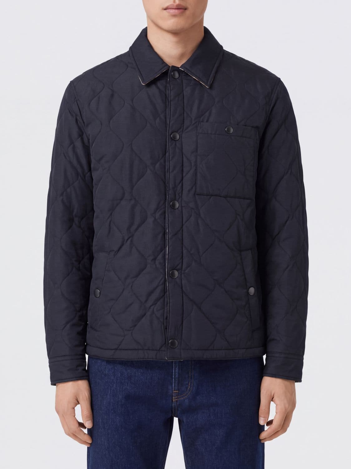 Burberry Reversible Quilted Jacket in Nylon with Vintage Check Pattern