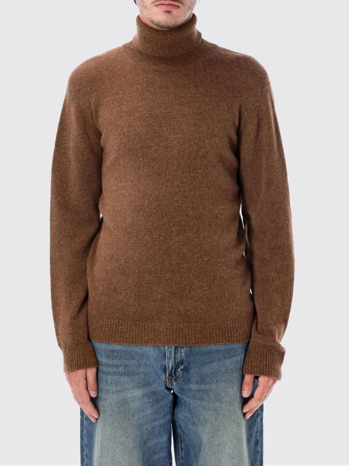 Roberto Collina Wool and Camel Blend Turtleneck Jumper