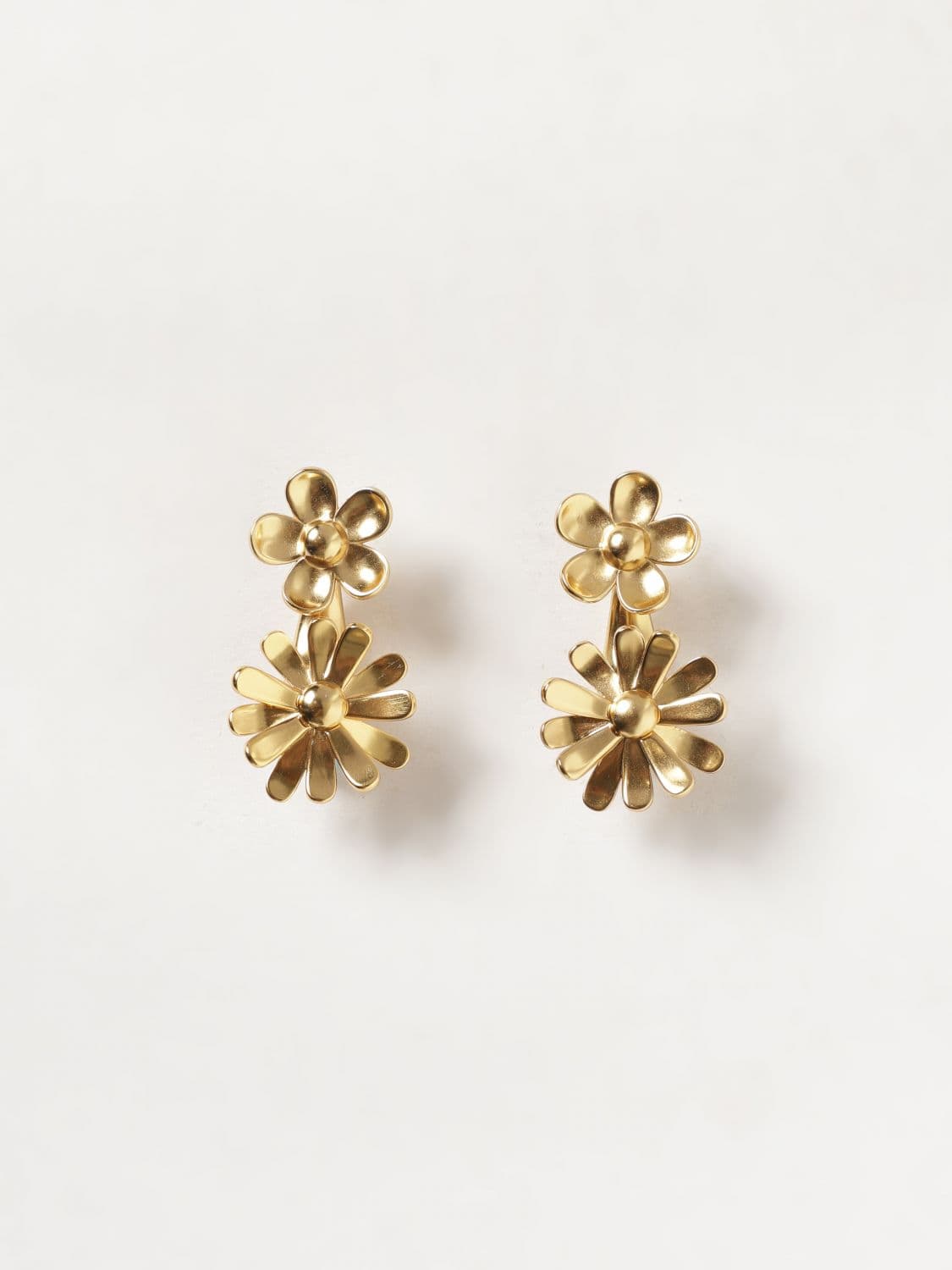 Marc Jacobs Two-Tone Brass Flower Pendant Earrings · OS