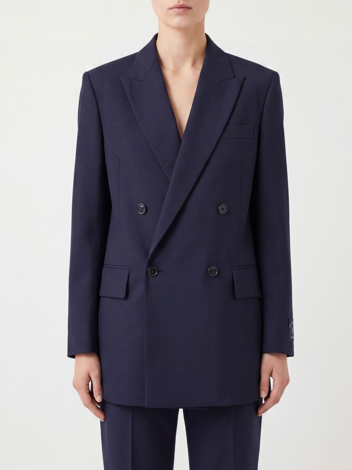 Mm6 Maison Margiela Cropped Double-Breasted Wool-Blend Blazer