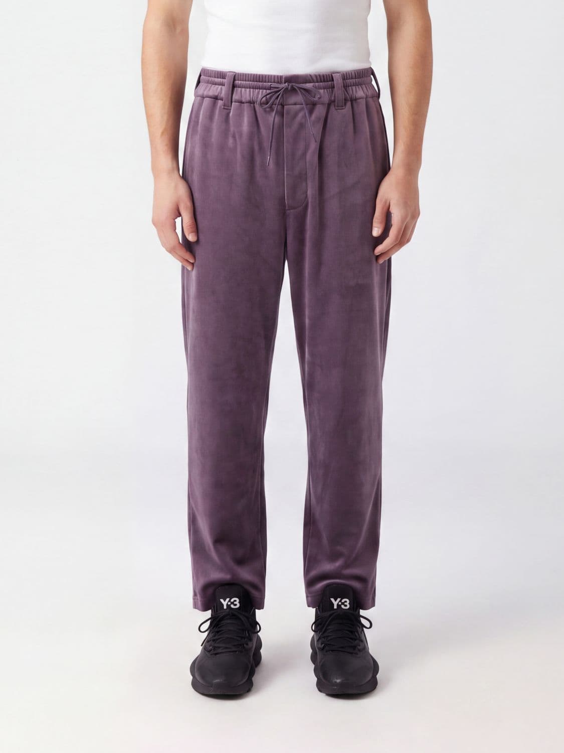 Y-3 Recycled Polyester Trousers with Drawstring Waist and Belt Loops