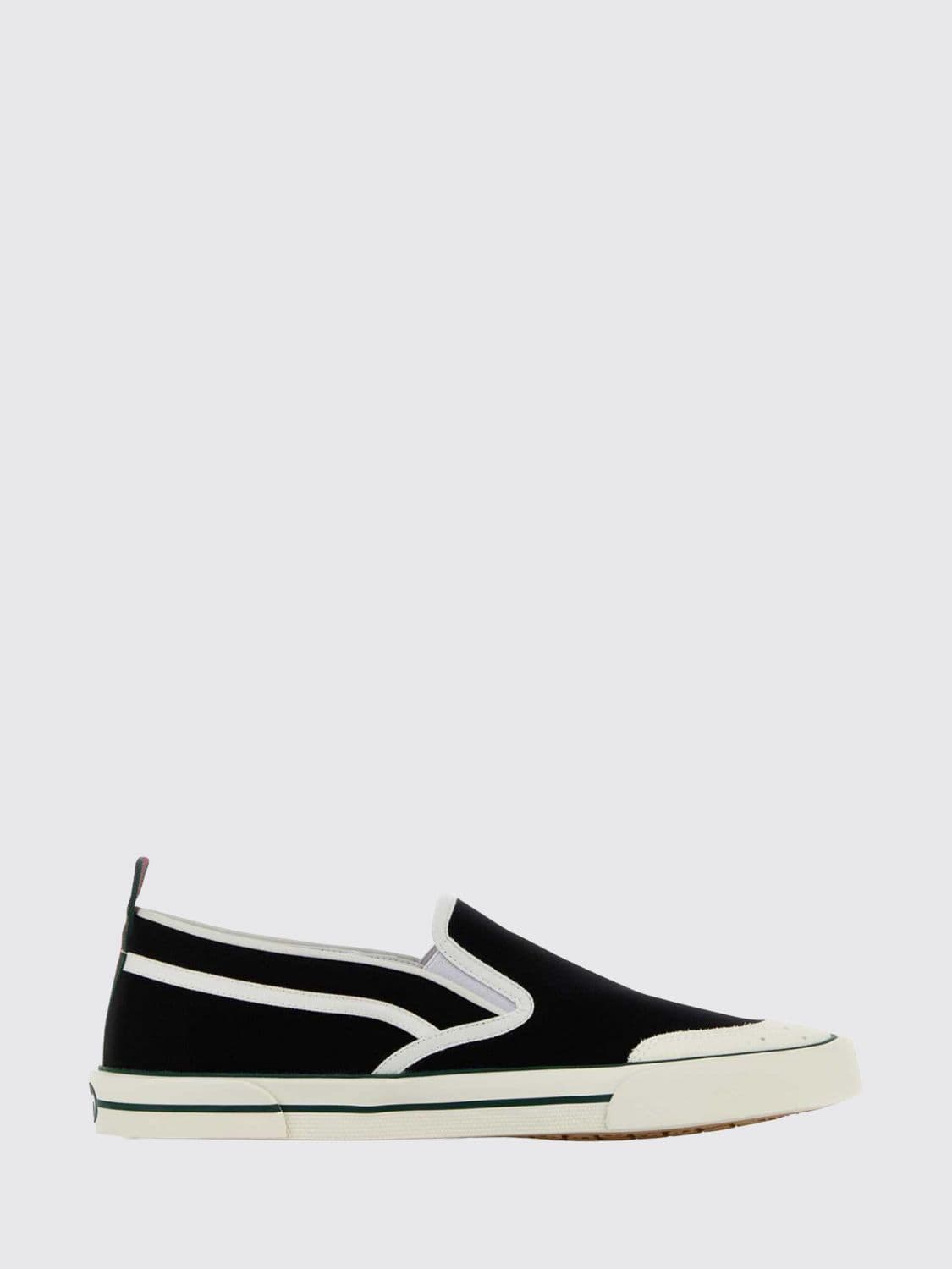 Gucci Abstract-Pattern Canvas Slip-On Sneakers with Elasticated Inserts