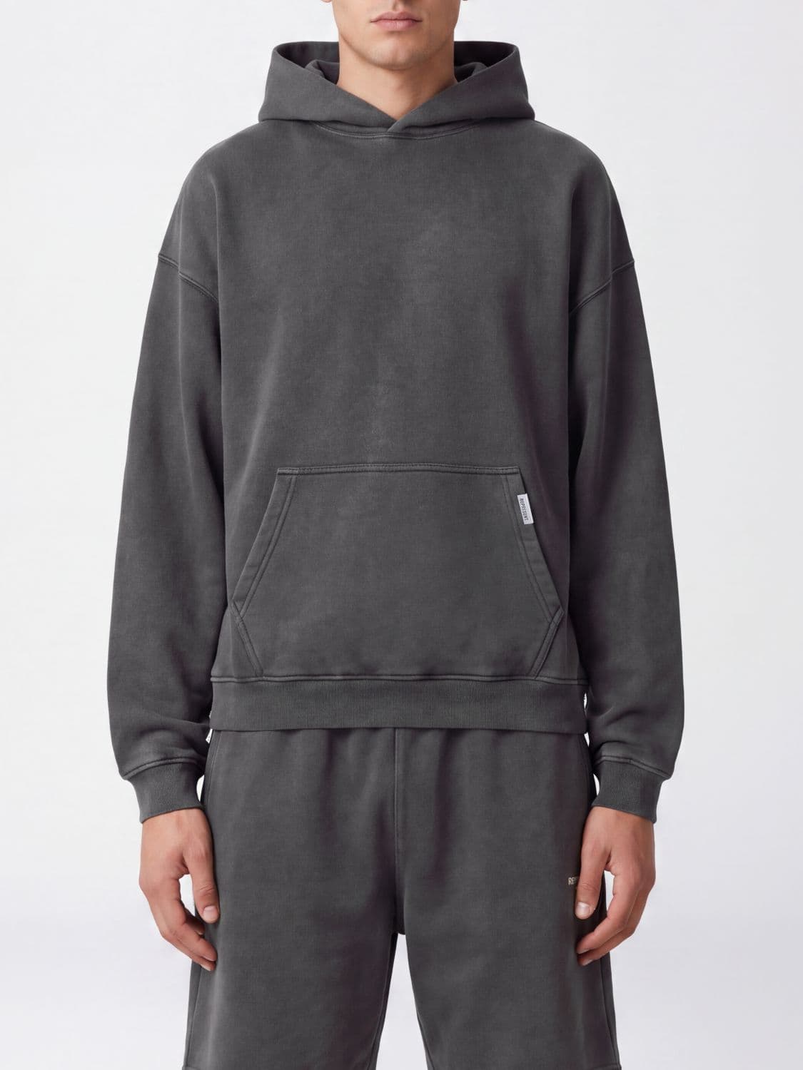 Represent Relaxed Fit Cotton Hoodie with Dropped Shoulders · M