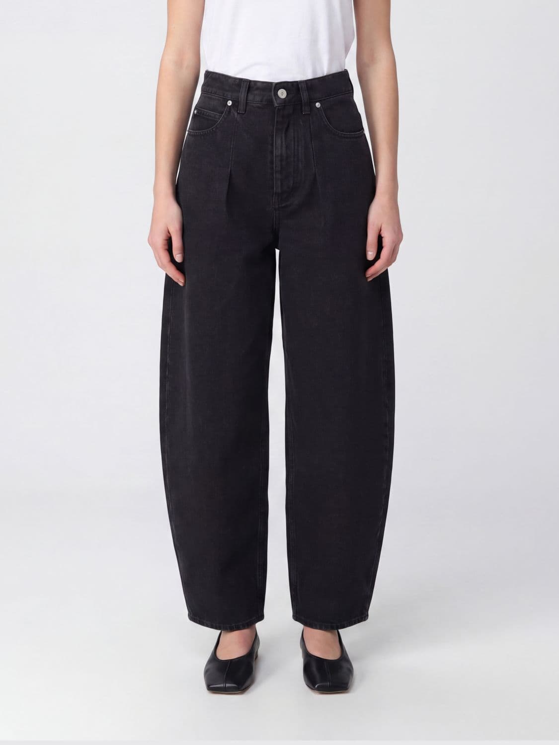 Jacquemus Le De-Nîmes Ovalo High-Waisted Baggy Jeans in Cotton Denim