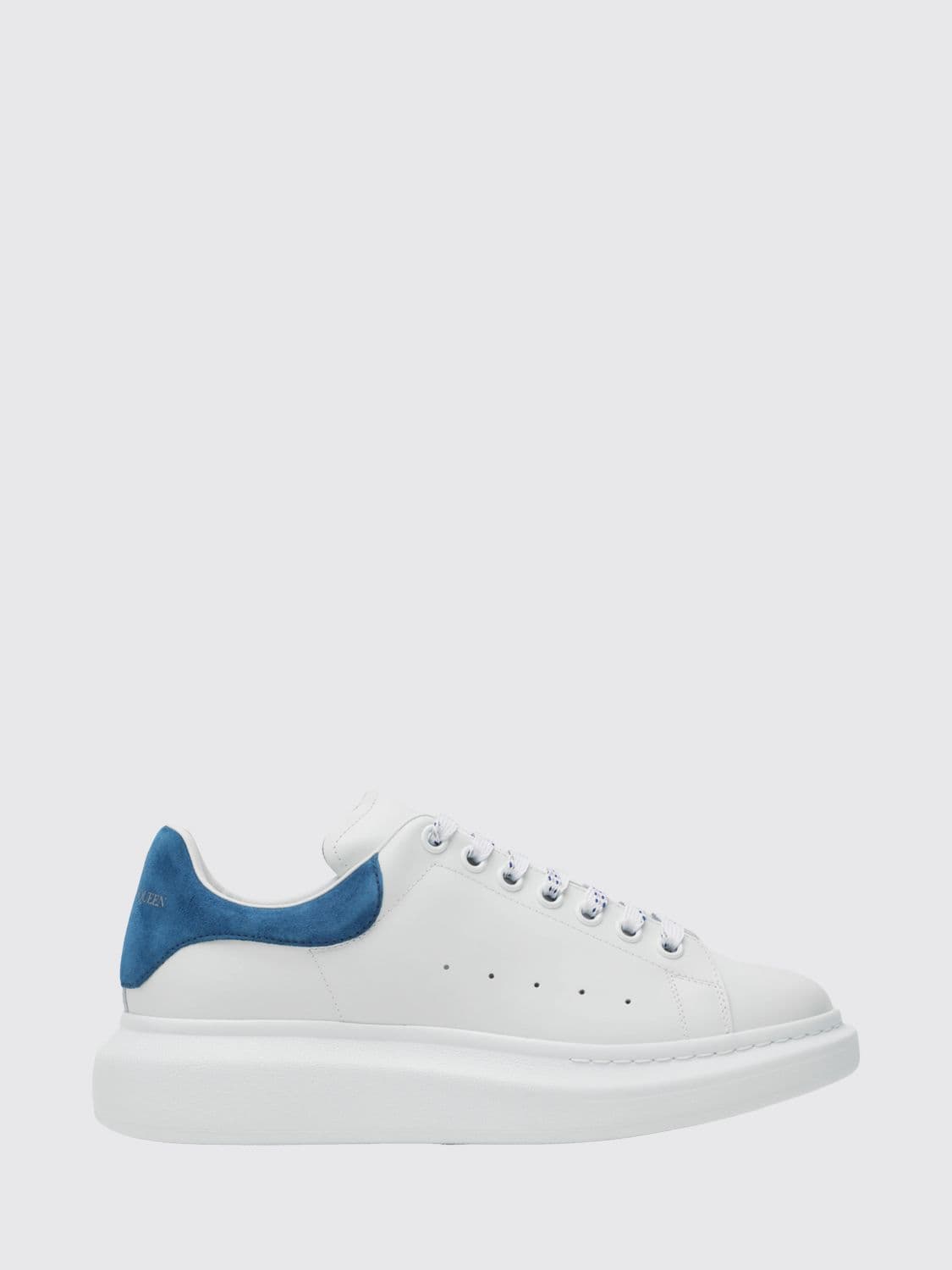 Mcqueen Oversize Bicolor Calf Leather Sneakers with Suede Detail and Chunky Sole